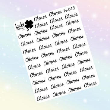 Chores stickers